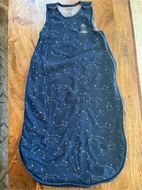 Woolino 4 Season Ultimate Baby Sleep Bag, Merino Wool/ Cotton, Night Sky